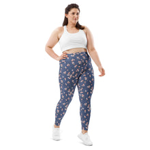 Load image into Gallery viewer, Cherry Blossom Blue - All-Over Print Plus Size Leggings
