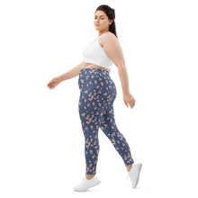 Load image into Gallery viewer, Cherry Blossom Blue - All-Over Print Plus Size Leggings

