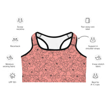 Load image into Gallery viewer, Line Garden - Pink -Sports bra
