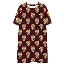 Load image into Gallery viewer, Tiger Maroon - T-shirt dress
