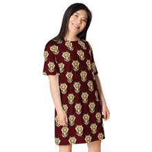 Load image into Gallery viewer, Tiger Maroon - T-shirt dress
