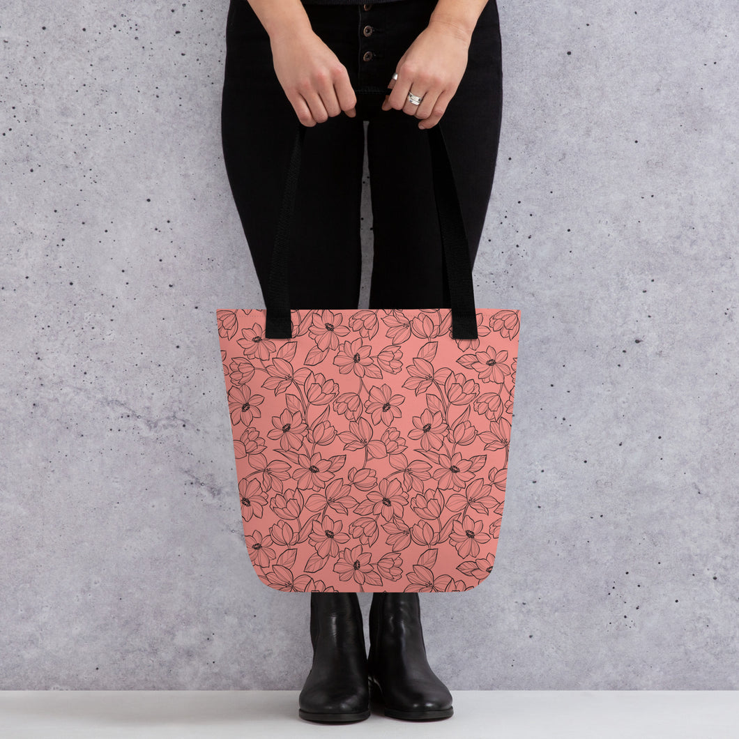 Line Garden - Pink - Tote bag