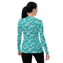 Load image into Gallery viewer, Aqua Garden - Women&#39;s Rash Guard
