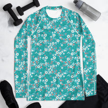 Load image into Gallery viewer, Aqua Garden - Women&#39;s Rash Guard
