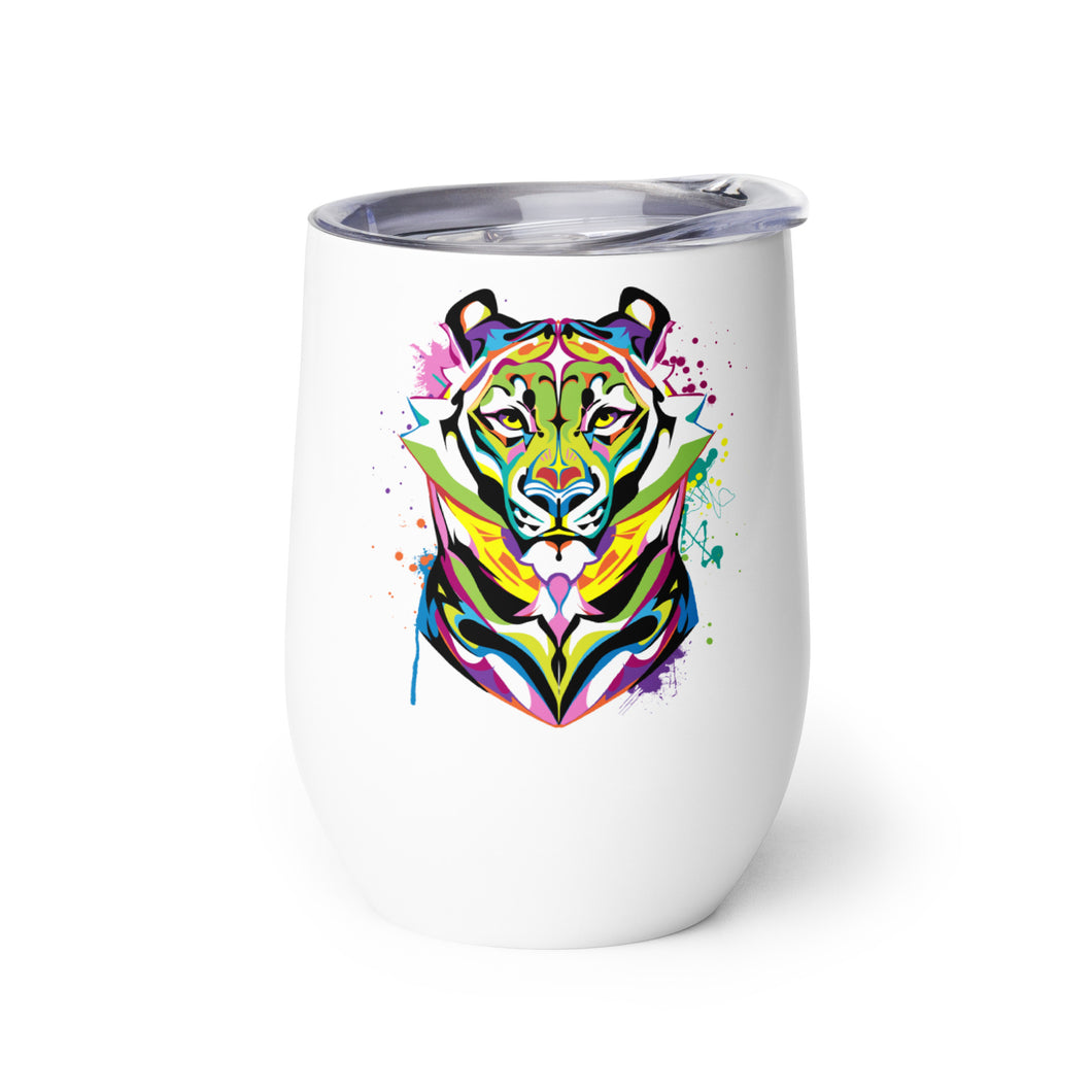 Graffiti Tiger mom -  Wine tumbler