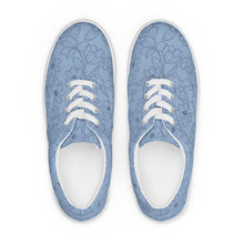 Load image into Gallery viewer, Line Garden - Blue - Women’s lace-up canvas shoes
