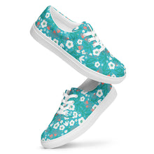 Load image into Gallery viewer, Aqua Garden - Women’s lace-up canvas shoes
