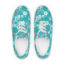 Load image into Gallery viewer, Aqua Garden - Women’s lace-up canvas shoes
