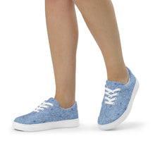 Load image into Gallery viewer, Line Garden - Blue - Women’s lace-up canvas shoes
