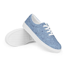 Load image into Gallery viewer, Line Garden - Blue - Women’s lace-up canvas shoes
