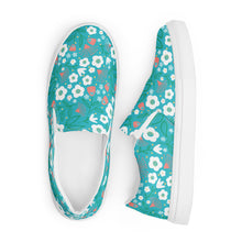 Load image into Gallery viewer, Aqua Garden - Women’s slip-on canvas shoes
