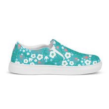 Load image into Gallery viewer, Aqua Garden - Women’s slip-on canvas shoes
