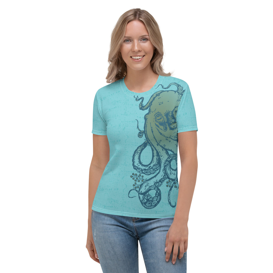 Ocean Blue Octopus - APO Women's T-shirt